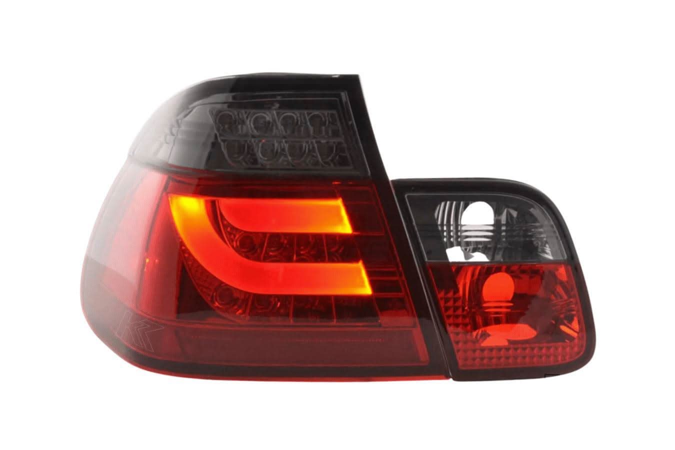 E46 Sedan LED Bar Smoked/Red Tail Lights (98-01)