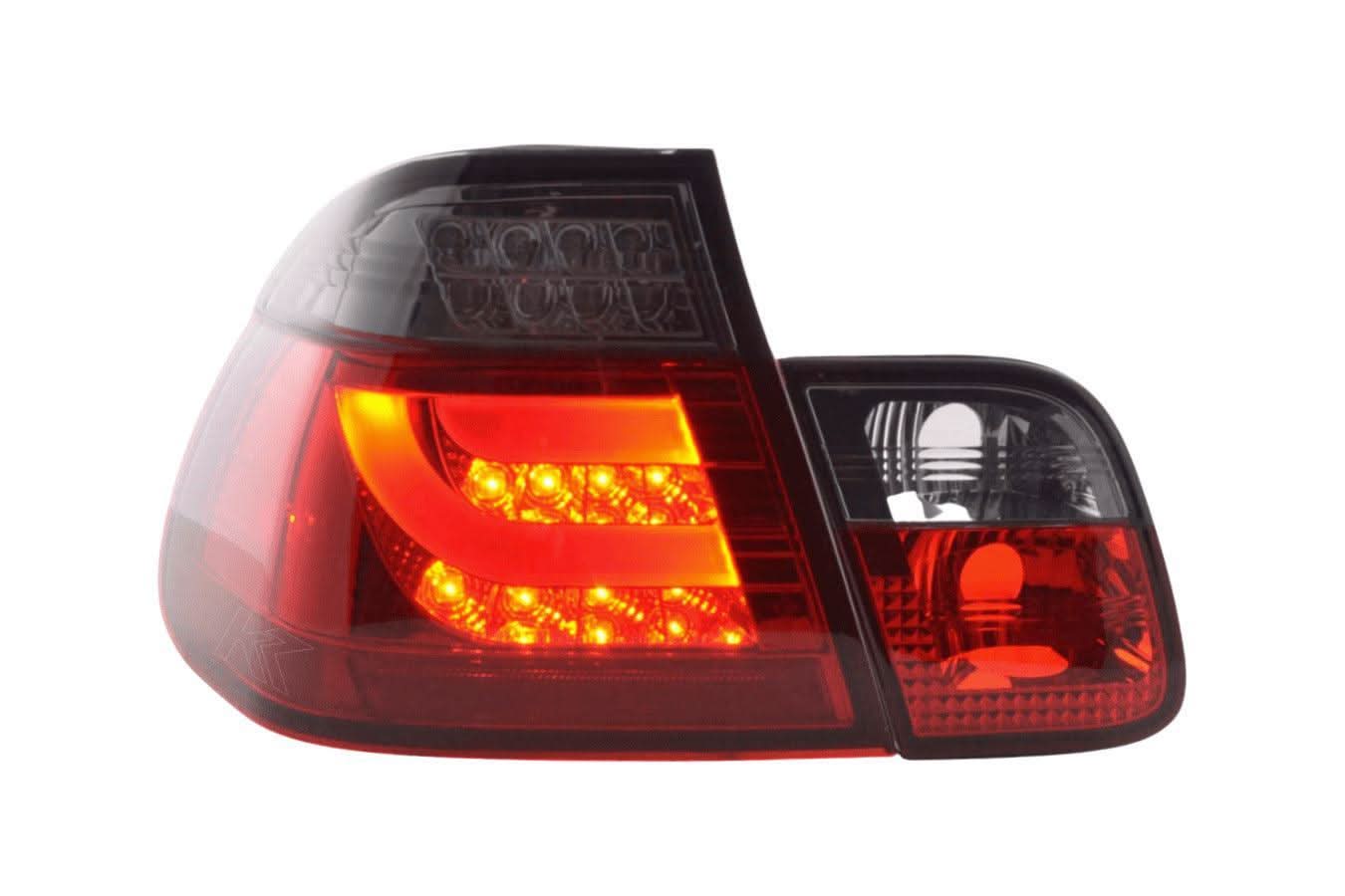 E46 Sedan LED Bar Smoked/Red Tail Lights (98-01)
