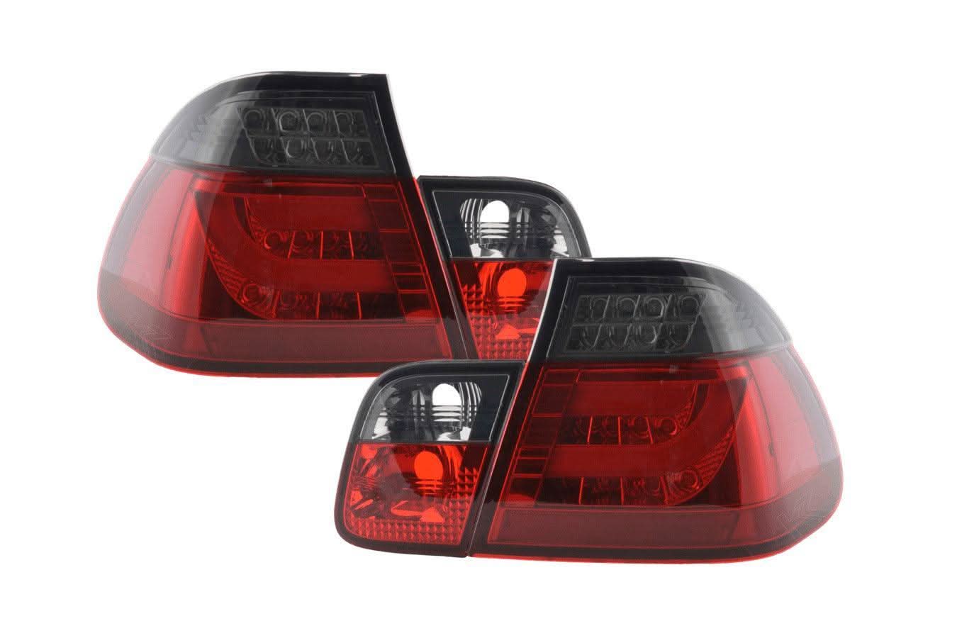 E46 Sedan LED Bar Smoked/Red Tail Lights (98-01)