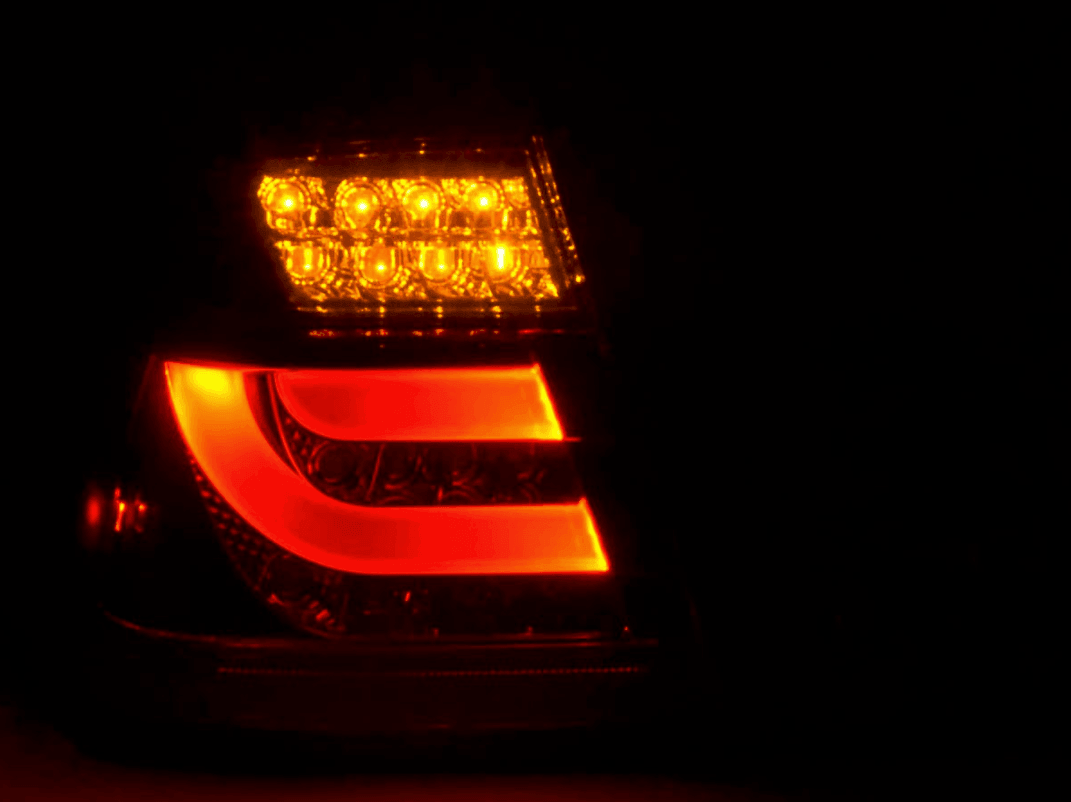 E46 Sedan LED Bar Smoked/Red Tail Lights (98-01)