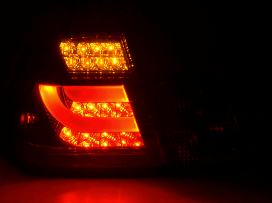 E46 Sedan LED Bar Smoked/Red Tail Lights (98-01)