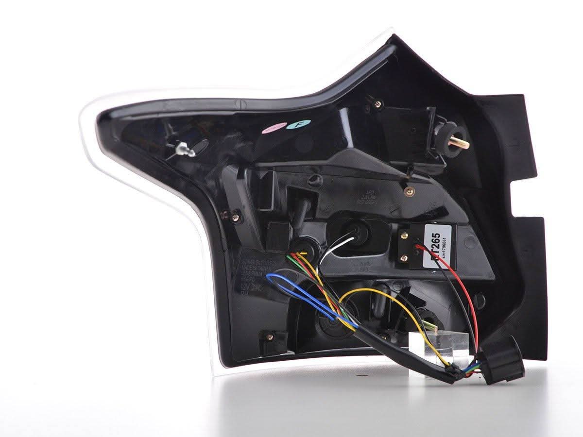 Ford Focus 3 (C346) Chrome Clear LED Lightbar Taillights Set (2010-2014)