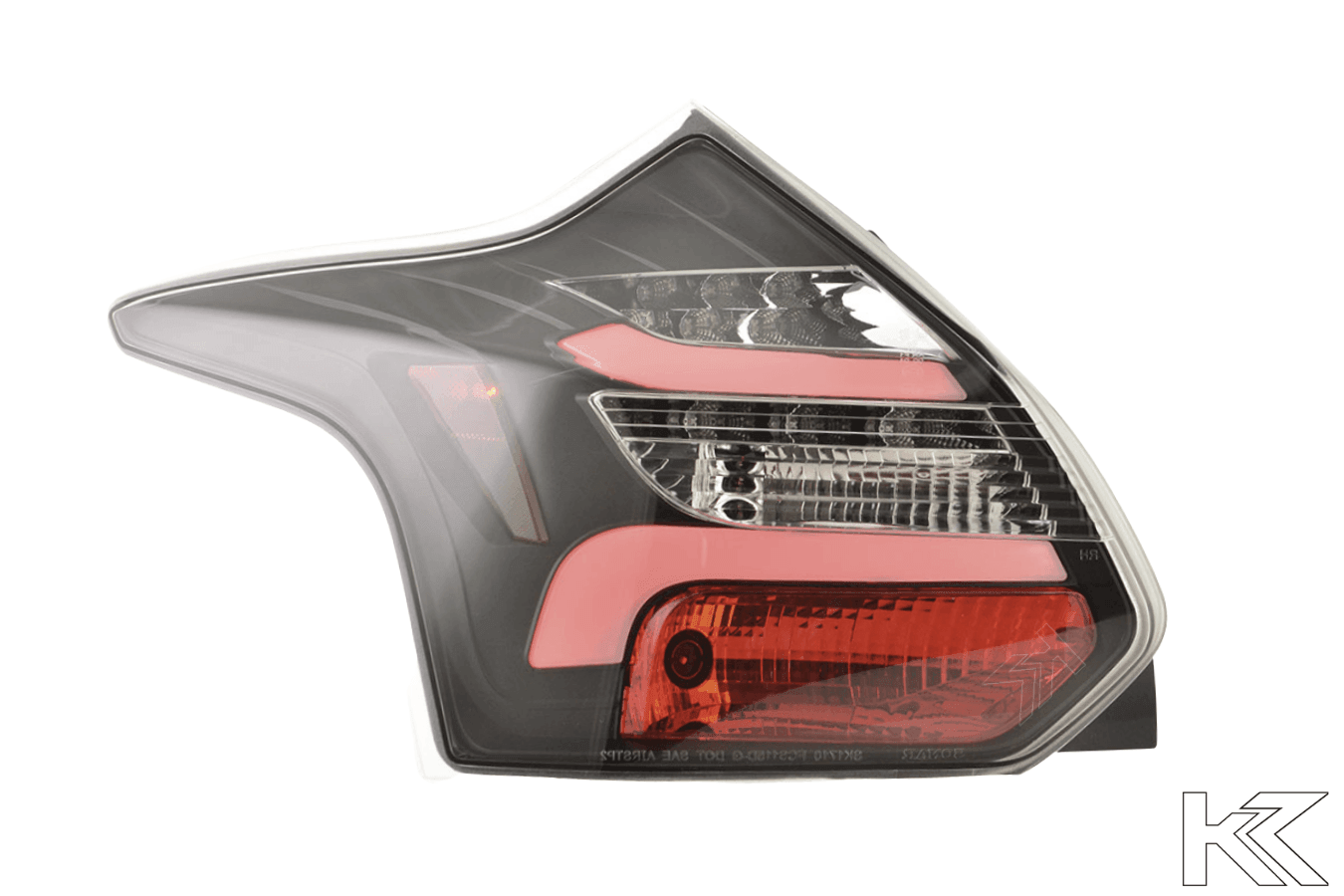 Ford Focus 3 (C346) Hatchback Black Clear LED Taillights Set (2011 - 2014)