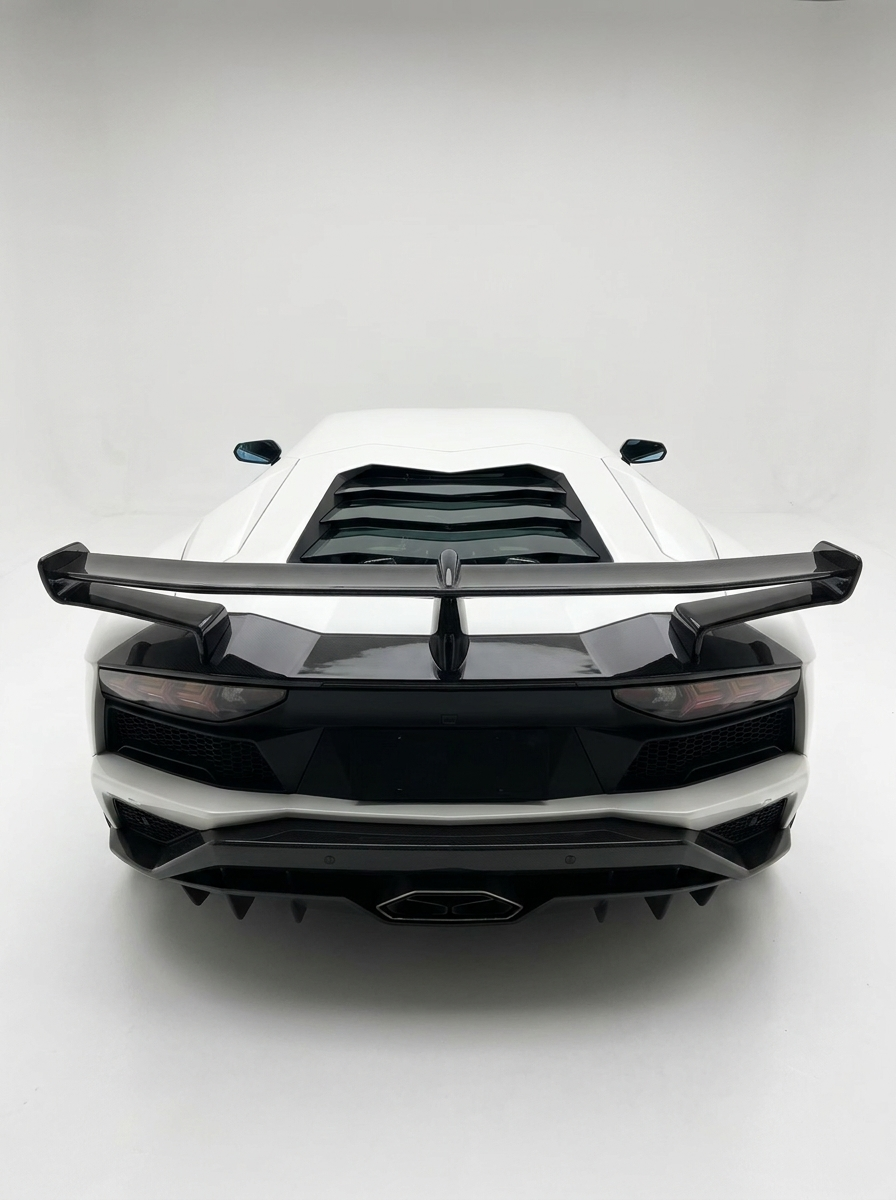 Carbon Fiber SVJ Style Rear Wing Spoiler for Lamborghini Aventador S LP740 | Dual-Plane Aero Blade