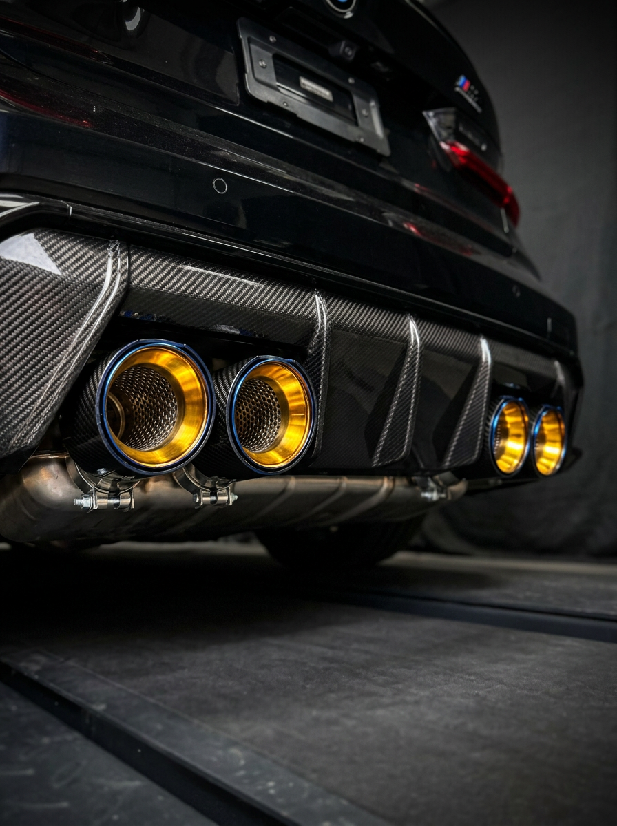 Carbon Fiber Exhaust Tips for BMW | M2 M3 M4 M5 M6 | F & G Series | 60-80mm Inlet | Set of 4