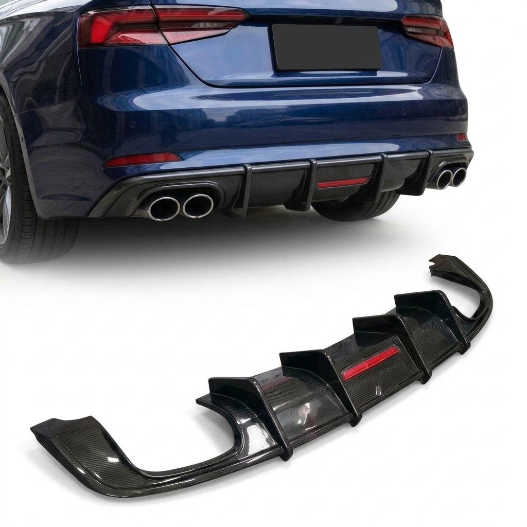 2013–2016 Audi A5 / S5 8T Facelift Rear Bumper Diffuser – Carbon Fiber