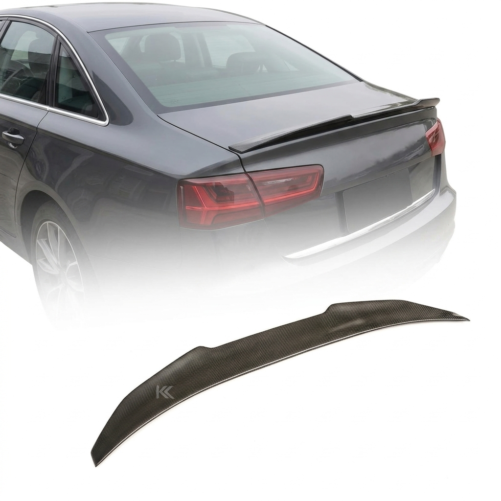 2012–2018 Audi A6 / S6 C7 4G Sedan Ducktail Style Rear Trunk Spoiler – Carbon Fiber