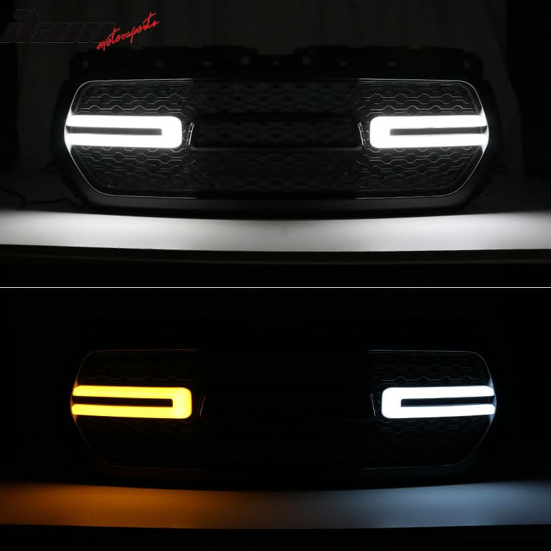 2019-2024 Dodge Ram 1500 Front Hood Grill with Switchback Turn Signal