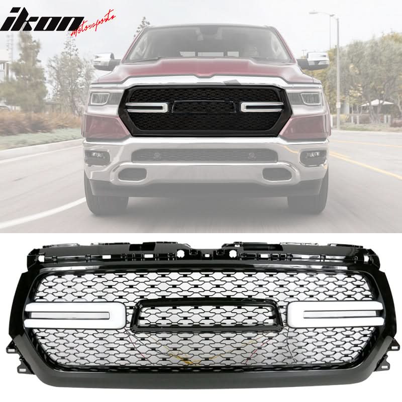 2019-2024 Dodge Ram 1500 Front Hood Grill with Switchback Turn Signal