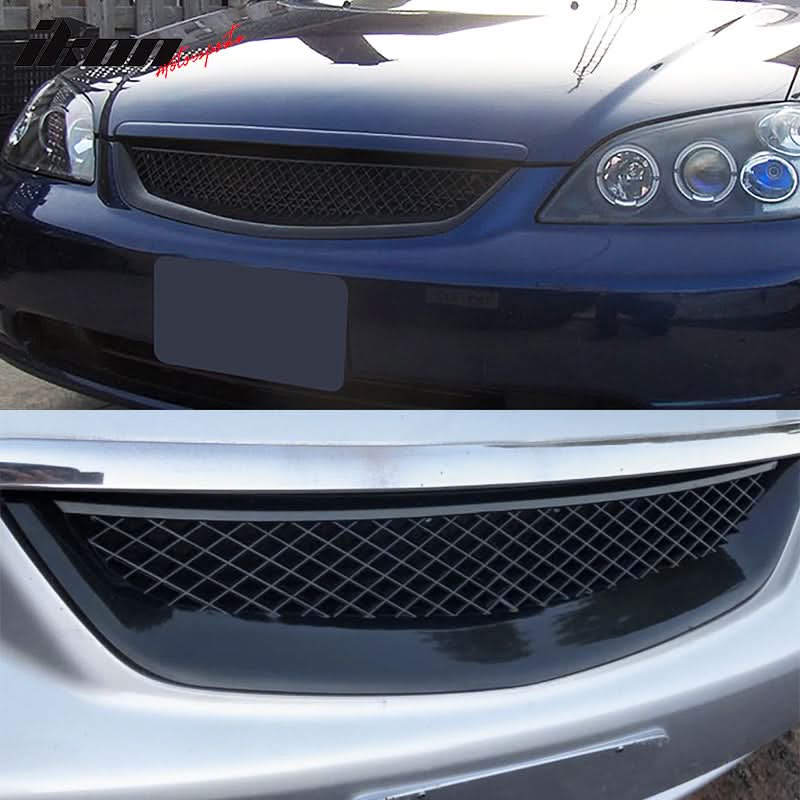 2001-2003 Honda Civic 2Dr 4Dr T-R Black Front Hood Grille Grill ABS