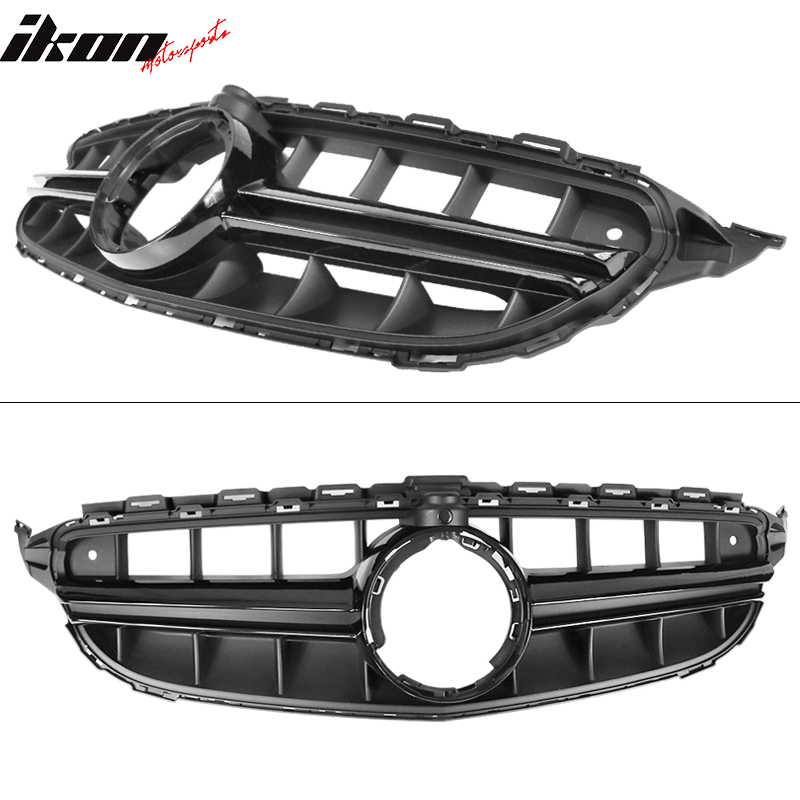 2019-2020 Benz W205 C300 Vertical Unpainted Front Grille w/Camera Hole
