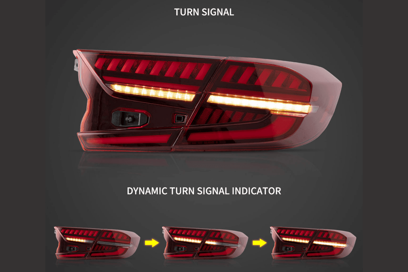 Honda Accord 10th Gen (CV1/CV2/CV3) Pre-Facelift LED Tail Lights (2018-2021)