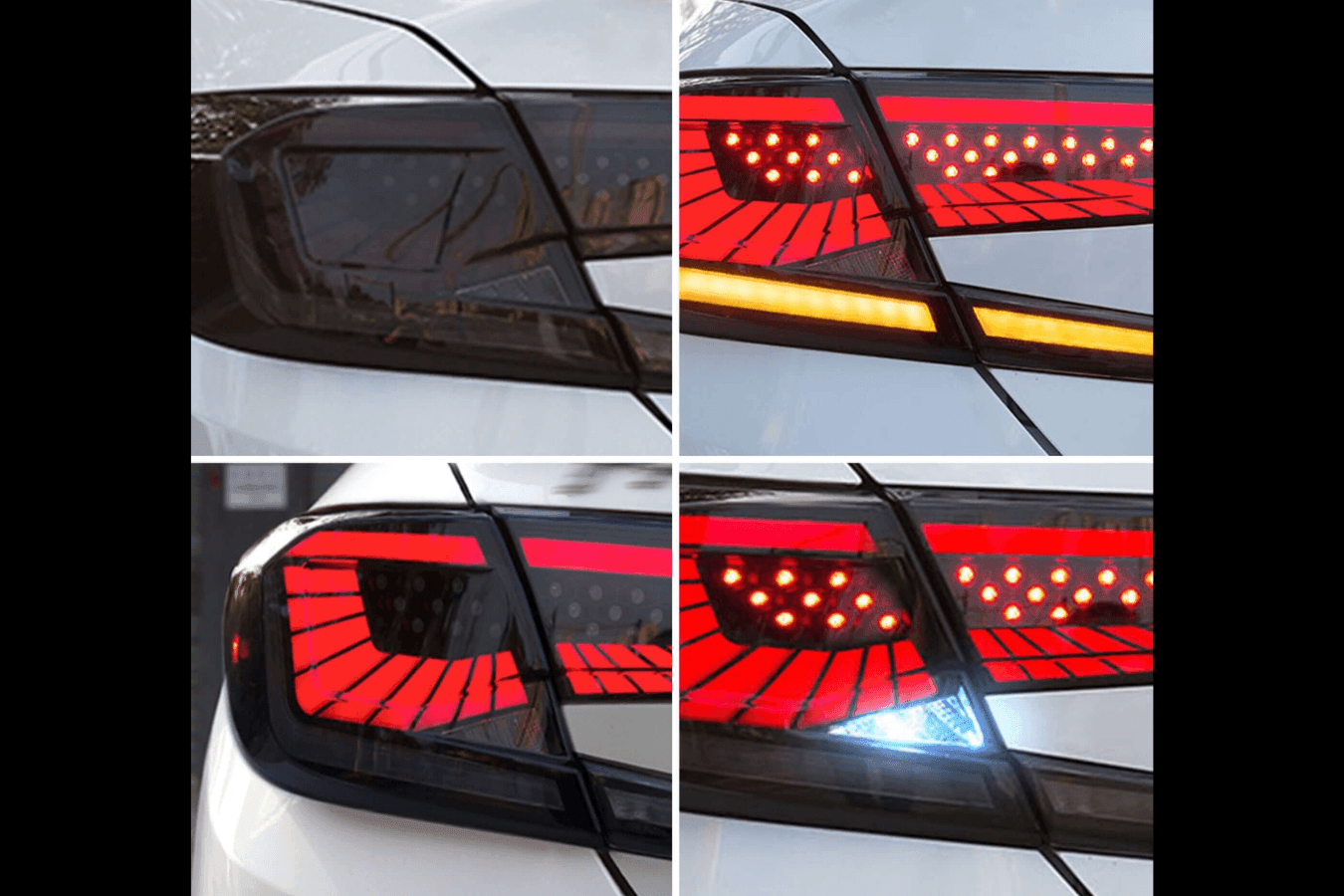 Honda Accord 10th Gen Smoked Dynamic LED Tail Lights (2018-2022)