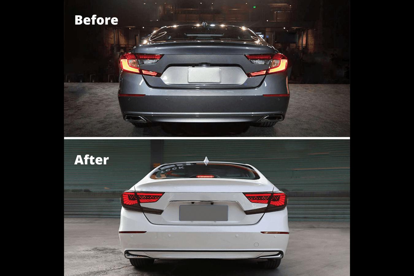 Honda Accord 10th Gen Smoked Dynamic LED Tail Lights (2018-2022)