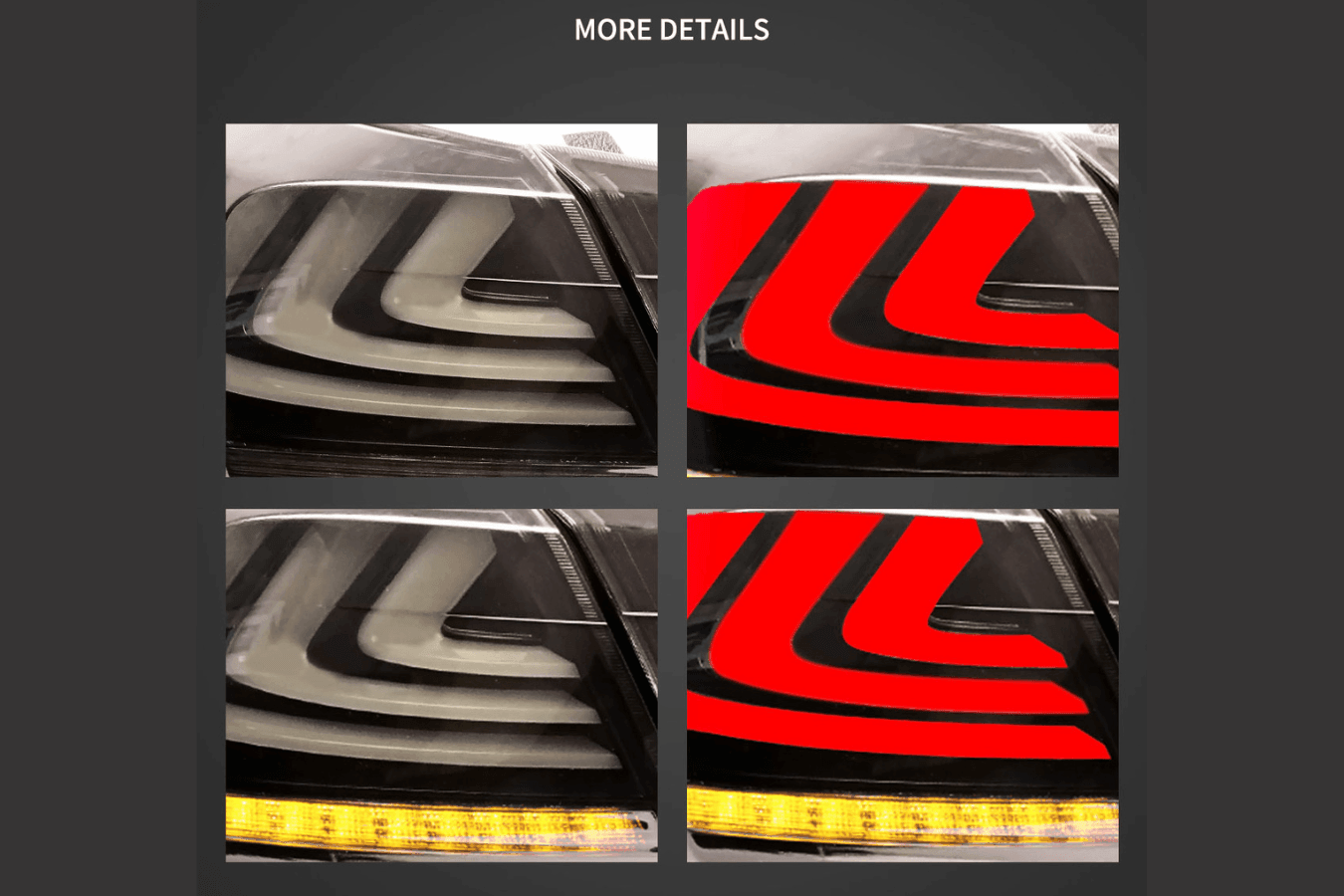 Honda Accord 9th Gen -Red,Red Smoked, Full Smoke- LED Tail Lights Upgrade (2013-2015)