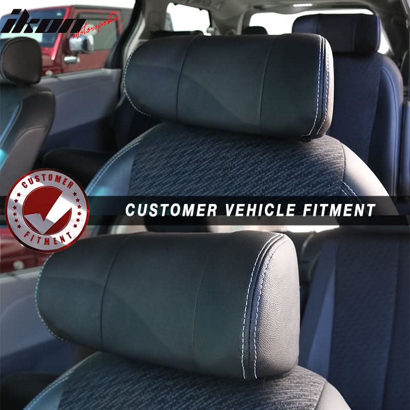 2011-2020Â Toyota Sienna Black Faux Leather Front Headrests