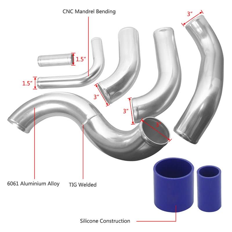 1993-1997 Mazda RX-7 FD3S 13B Intercooler Piping Kits FMIC Aluminum