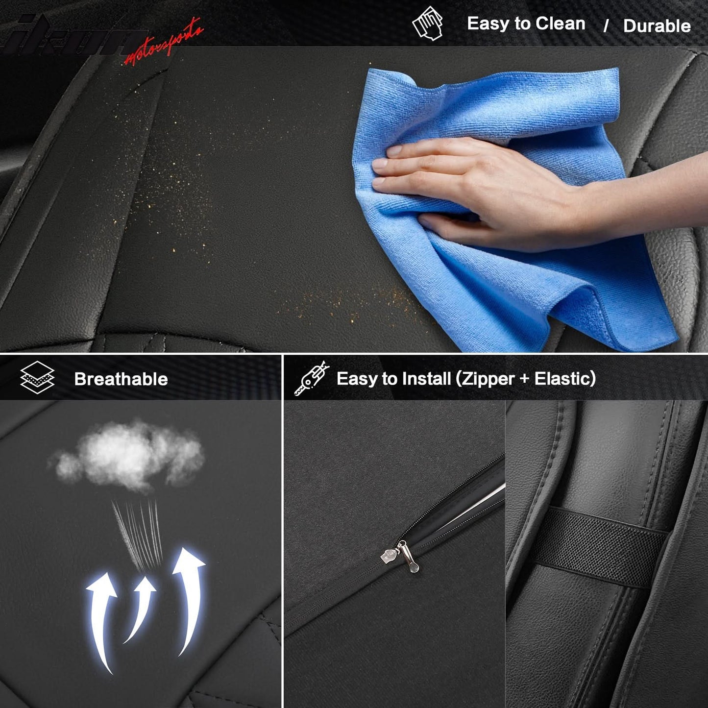 Universal Car Seat Covers Cushion Protecots PU Leather - 02 Style