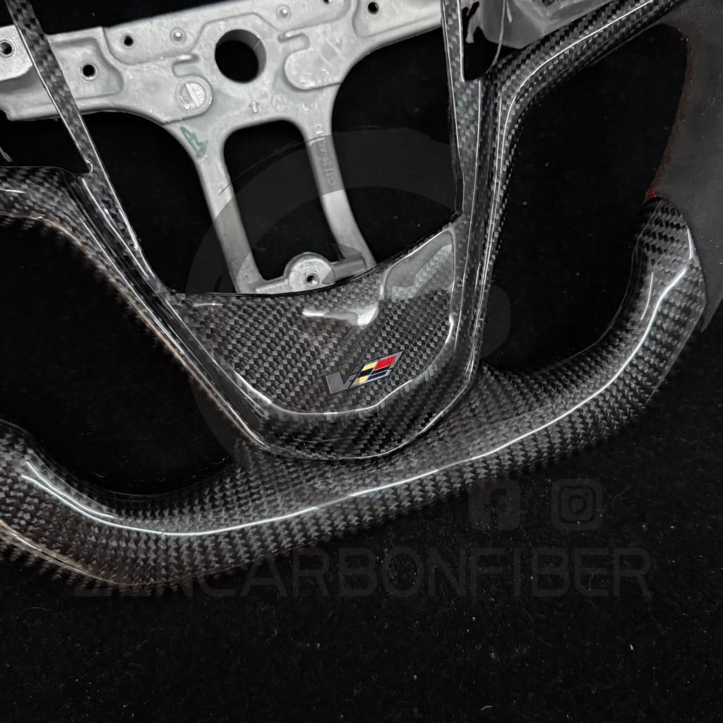 IN STOCK - 2013-2019 Cadillac ATS/CTS Carbon Fiber Steering Wheel(NO Paddle Shifters)