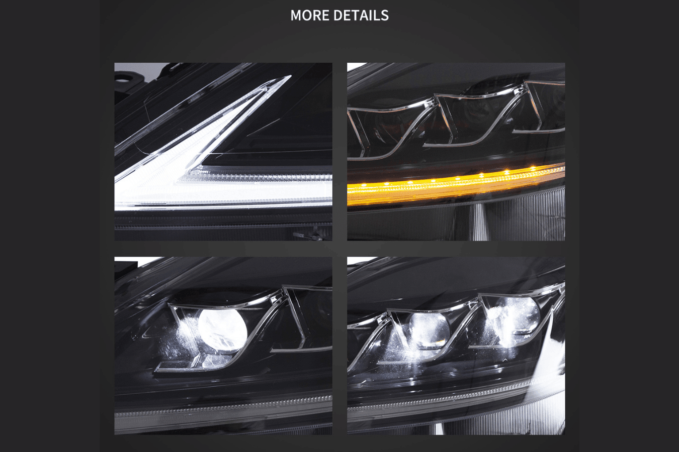 Lexus IS250/IS250C/IS350/IS220d & ISF(XE20) Black Matrix Projector Headlights (2006-2014)