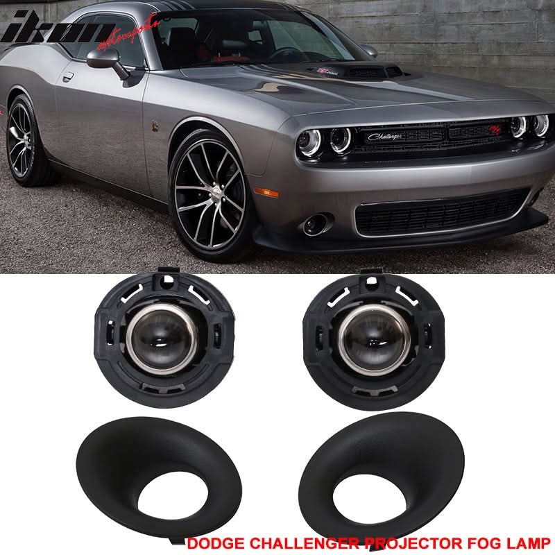 2015-2023 DodgeÂ Challenger Front Fog Light Pair Clear Lens ABS