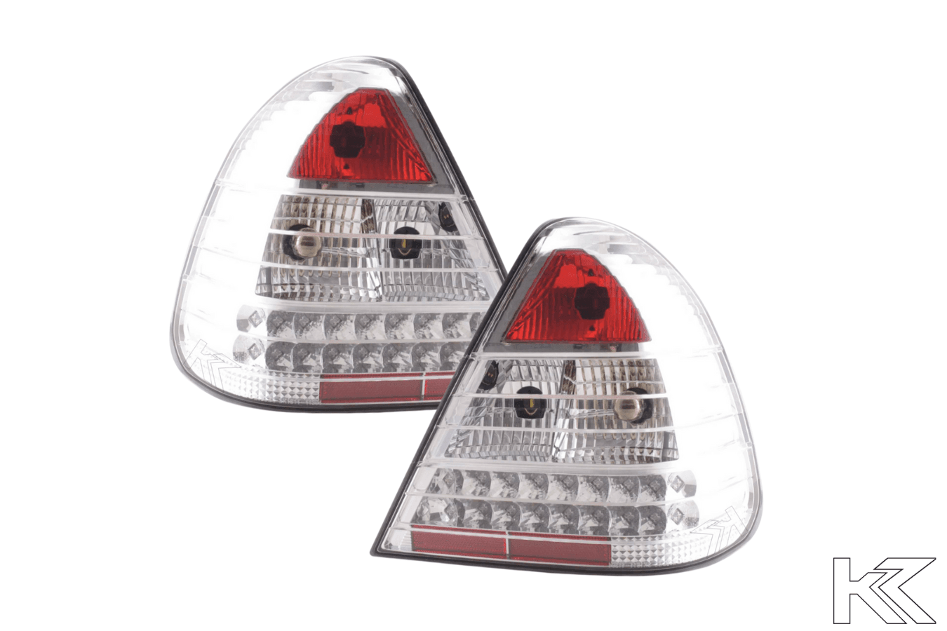 Mercedes Benz C-Class (202) Chrome Clear LED Taillights Set (1996-2000)