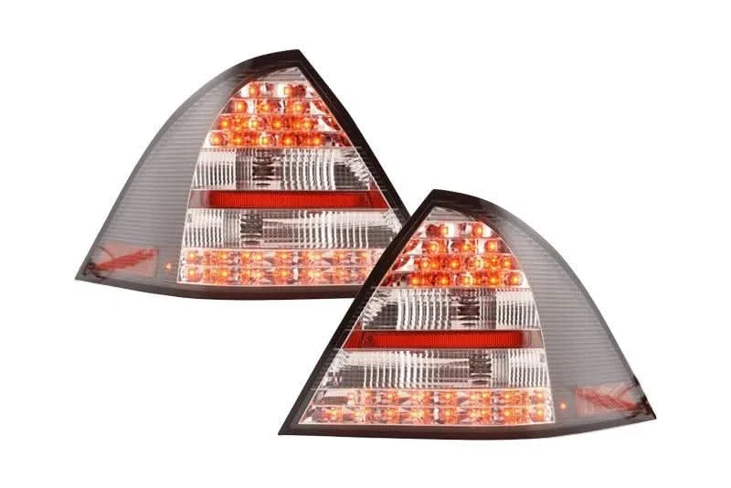 Mercedes Benz C-Class (203) Sedan Black LED Taillights Set (2005-2007)