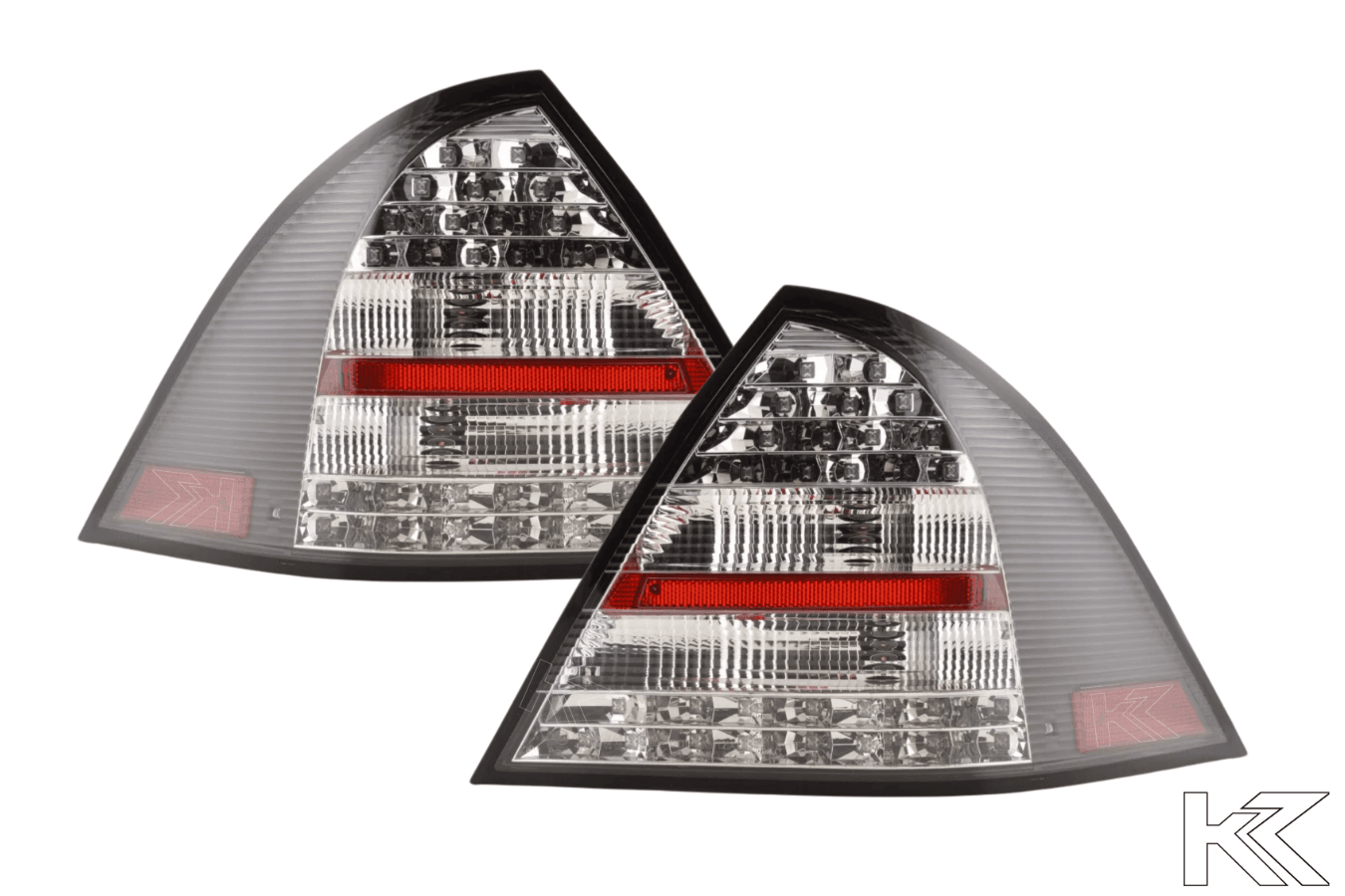 Mercedes Benz C-Class (203) Sedan Black LED Taillights Set (2005-2007)