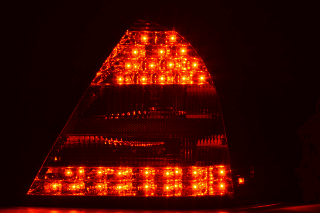 Mercedes Benz C-Class (203) Sedan Black LED Taillights Set (2005-2007)