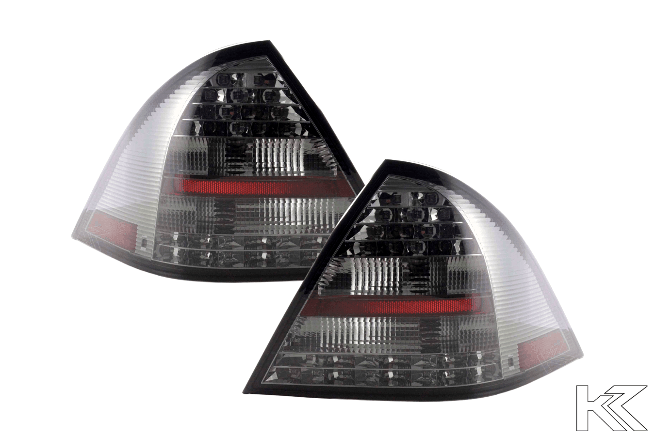Mercedes Benz C-Class (203) Sedan Chrome Smoke LED Taillights Set (2005-2007)