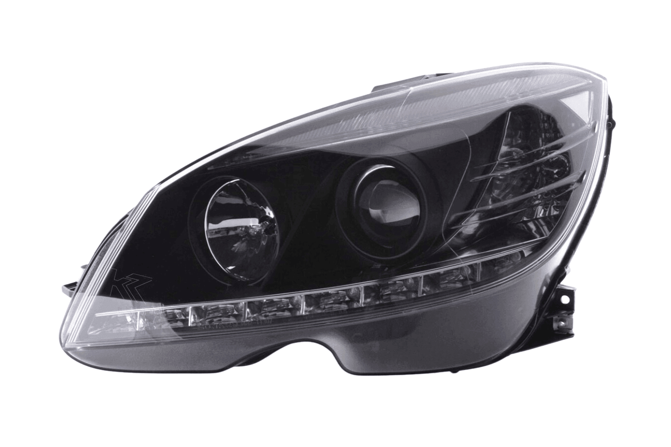 Mercedes Benz C-Class (204) Black LED Headlights with Daytime Running Lights (2007-2010)