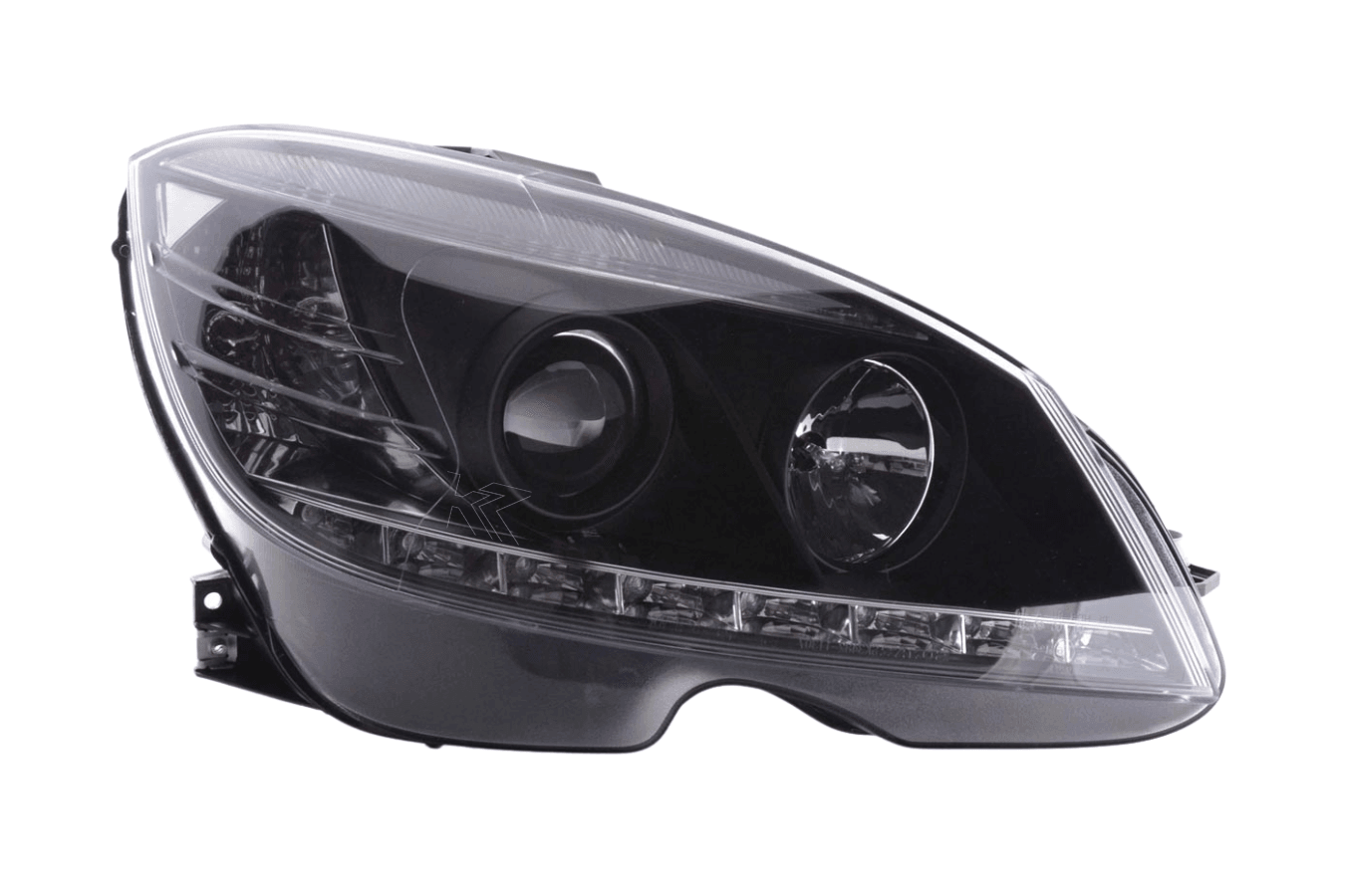 Mercedes Benz C-Class (204) Black LED Headlights with Daytime Running Lights (2007-2010)