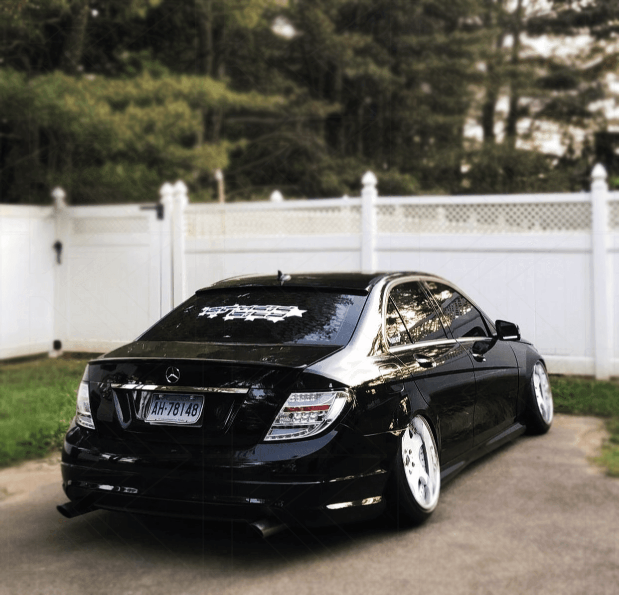Mercedes Benz C-Class (204) Chrome Clear LED Taillights Set (2007-2011)