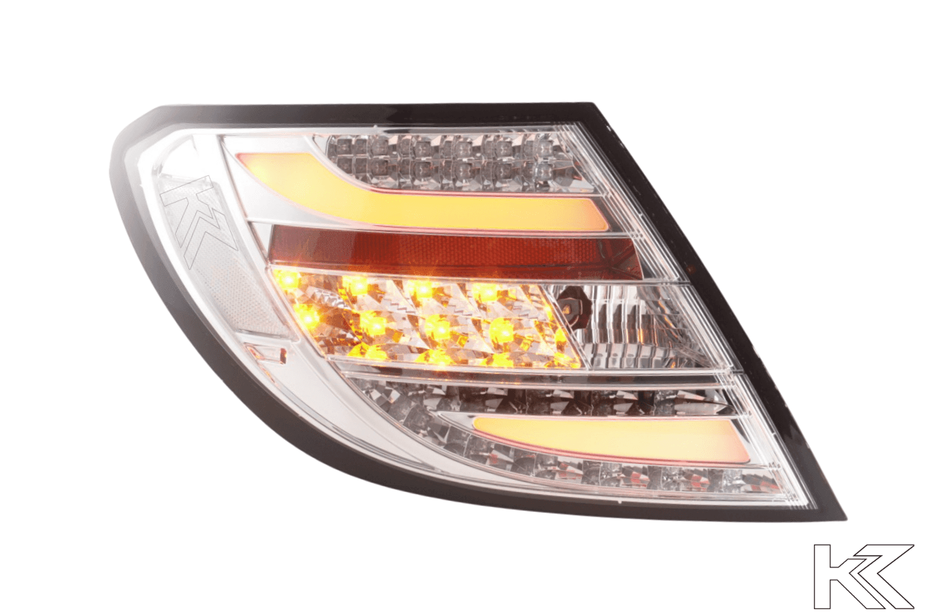Mercedes Benz C-Class (204) Chrome Clear LED Taillights Set (2007-2011)