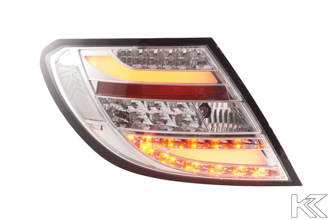 Mercedes Benz C-Class (204) Chrome Clear LED Taillights Set (2007-2011)