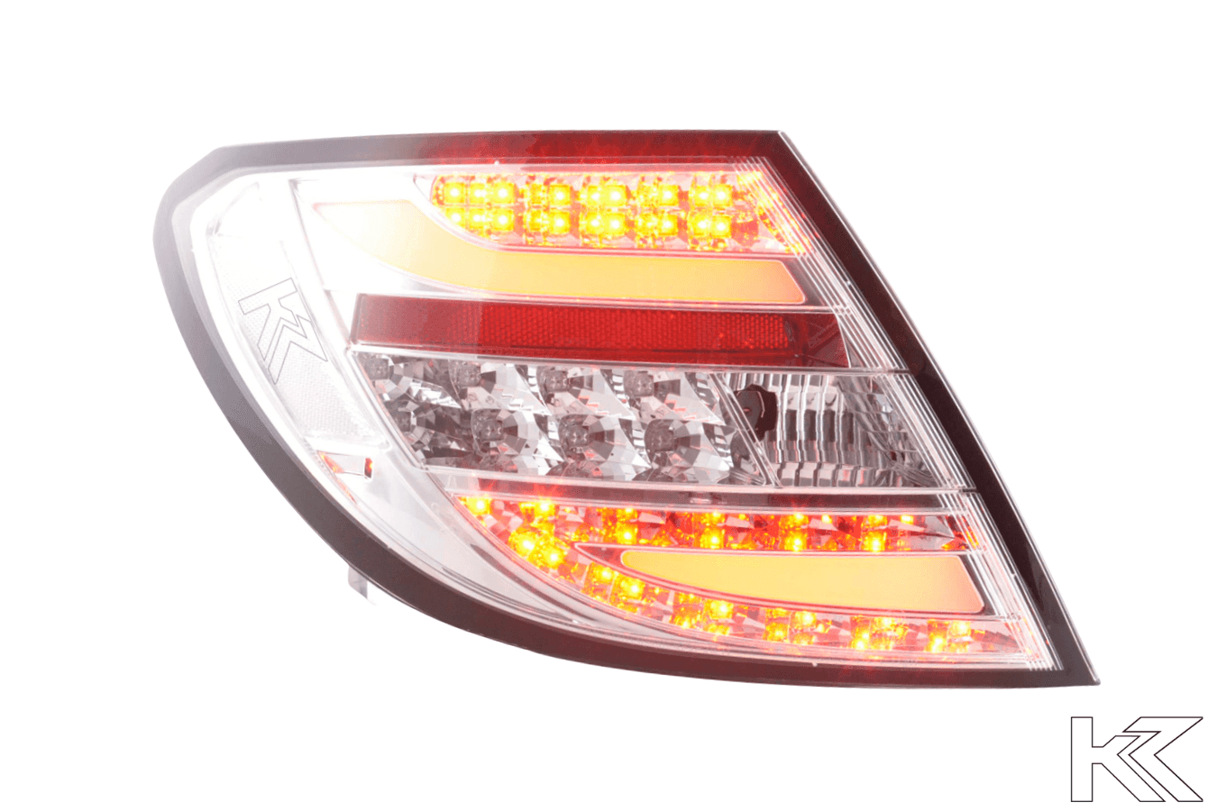 Mercedes Benz C-Class (204) Chrome Clear LED Taillights Set (2012-2014)