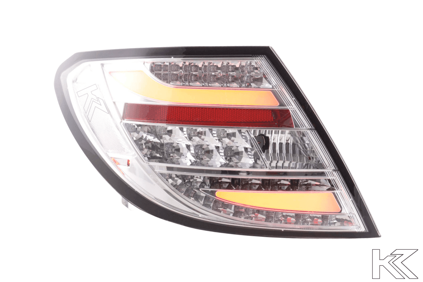 Mercedes Benz C-Class (204) Chrome Clear LED Taillights Set (2012-2014)