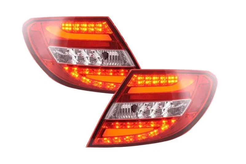 Mercedes Benz C-Class (204) Red LED Taillights Set (2007-2011)