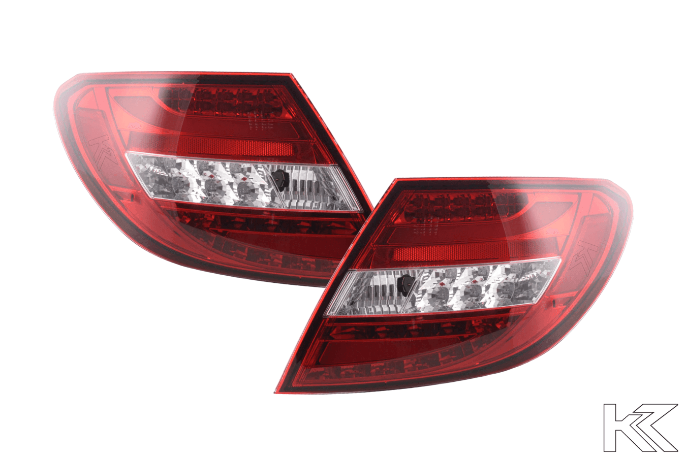 Mercedes Benz C-Class (204) Red LED Taillights Set (2007-2011)