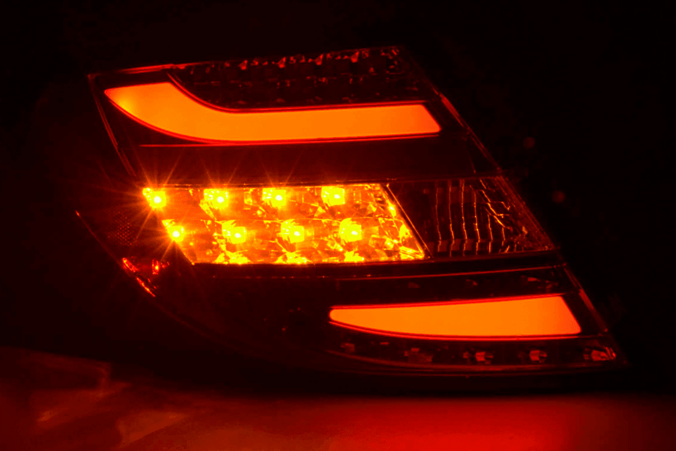 Mercedes Benz C-Class (204) Red LED Taillights Set (2007-2011)