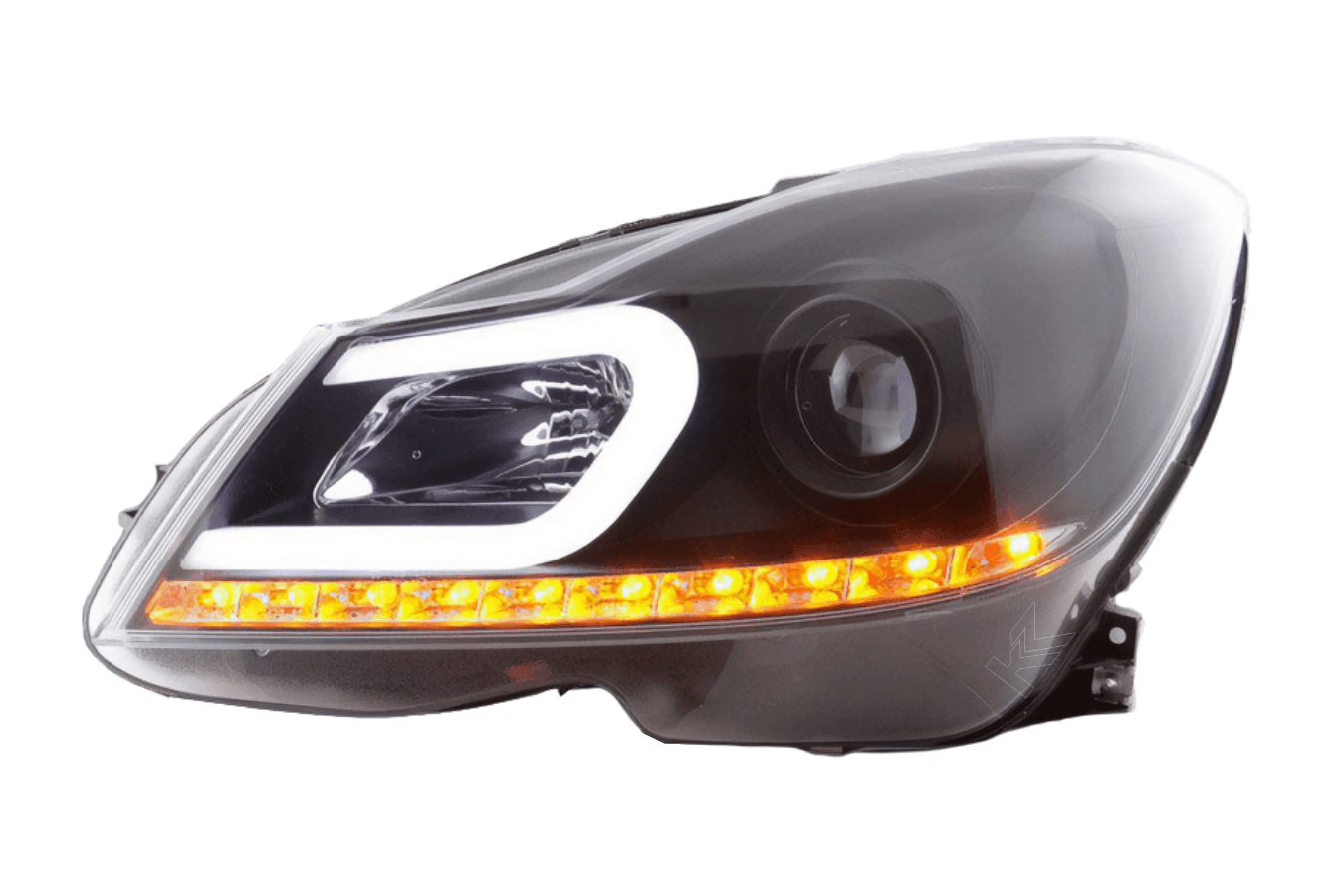 Mercedes-Benz C-Class W204 Black LED Headlights (2011-2014)