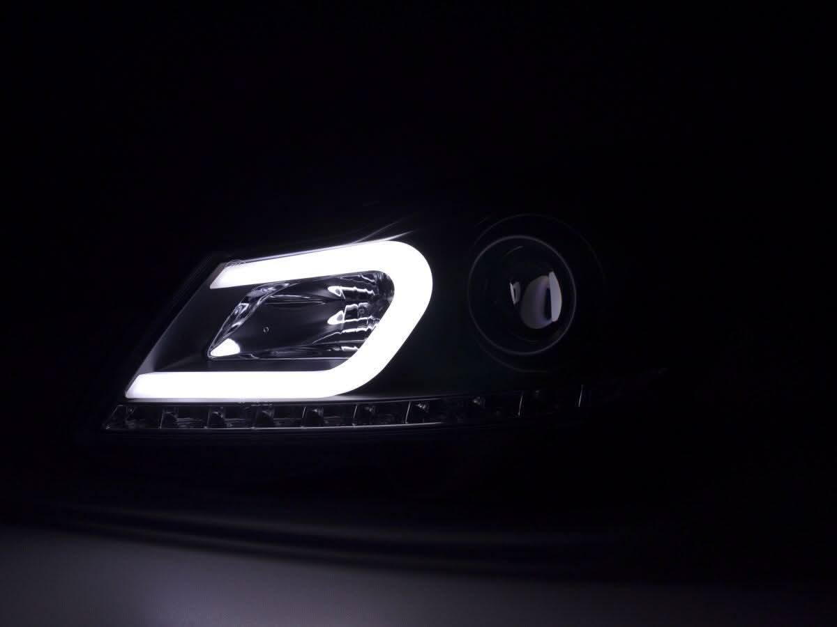 Mercedes-Benz C-Class W204 Black LED Headlights (2011-2014)