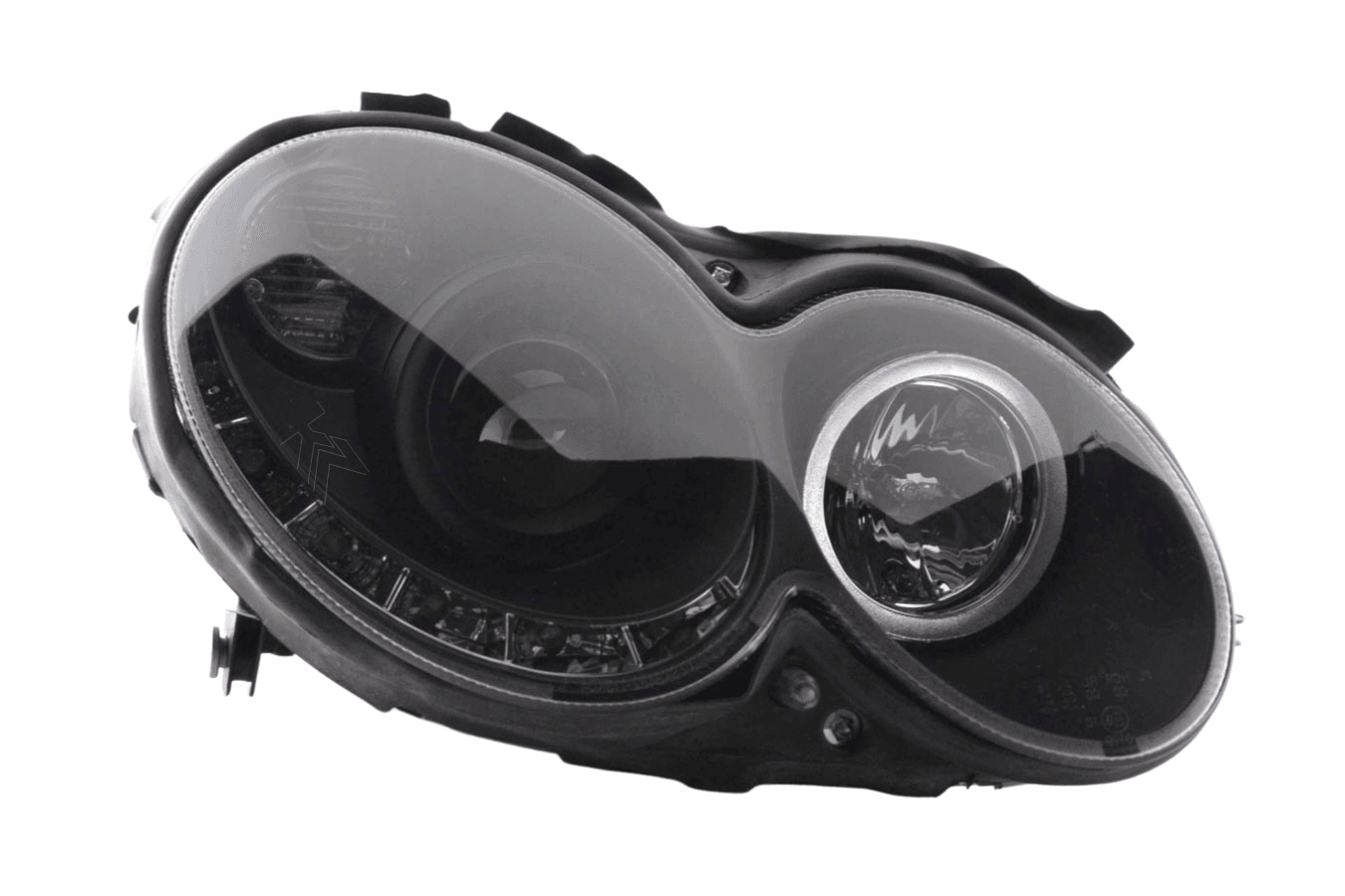 Mercedes Benz CLK (209) Black LED Headlights with Daytime Running Lights (2004-2009)