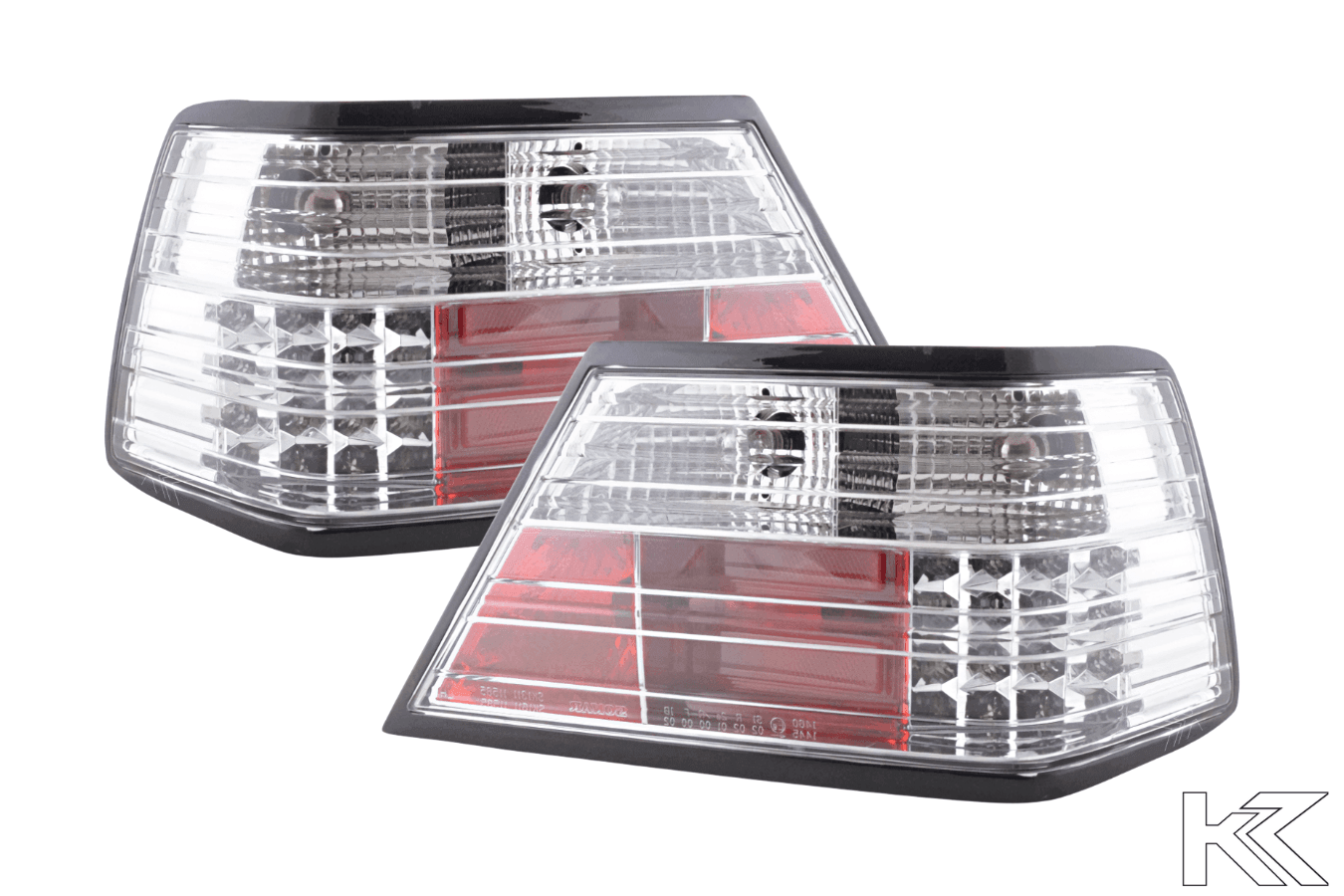 Mercedes-Benz E-Class (124) Limo/Sedan Clear LED Tail Lights (1985-1996)