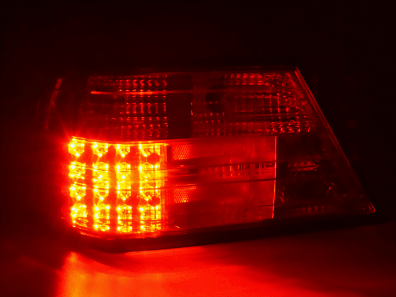 Mercedes-Benz E-Class (124) Limo/Sedan Clear LED Tail Lights (1985-1996)