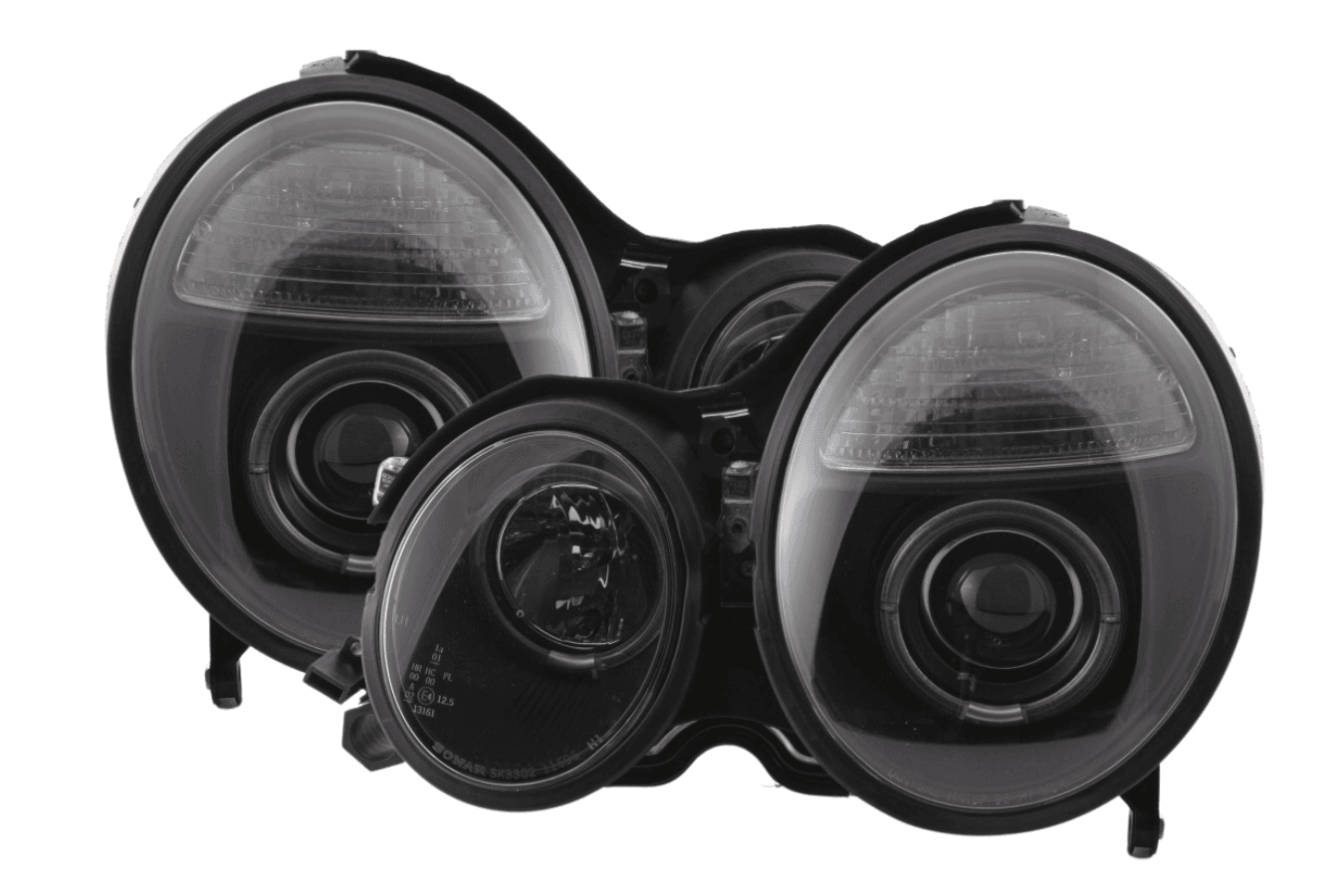 Mercedes Benz E-Class (210) Black Angel Eye Headlights (1999-2001)