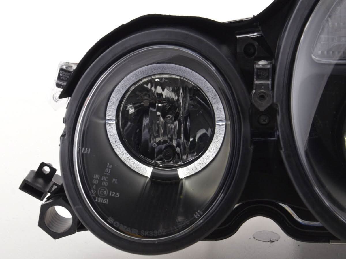 Mercedes Benz E-Class (210) Black Angel Eye Headlights (1999-2001)