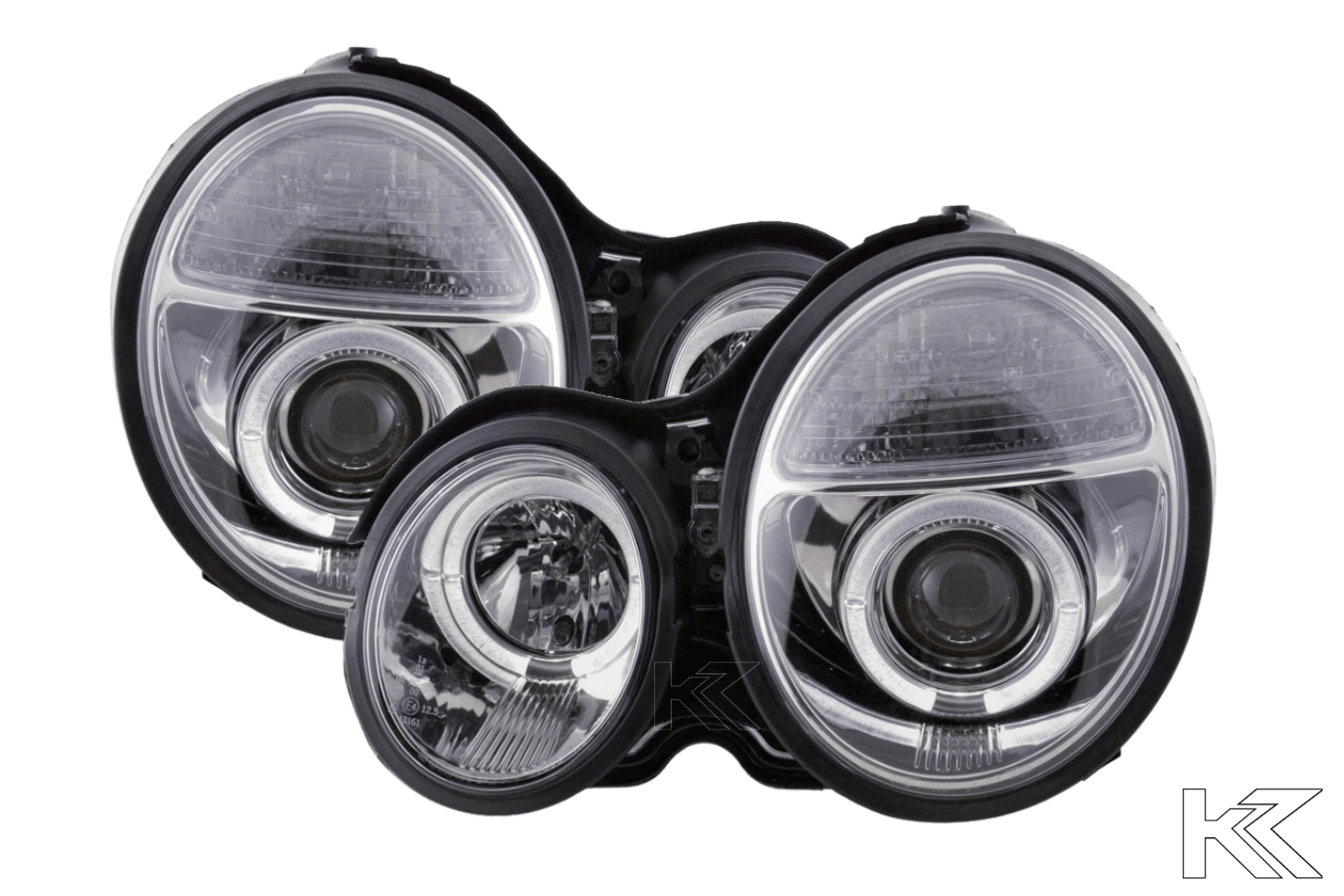 Mercedes Benz E-Class (210) Chrome Angel Eye Headlights (1999-2001)