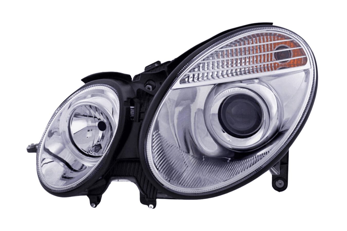 Mercedes Benz E-Class (211) Chrome Headlight Set (2006-2008)