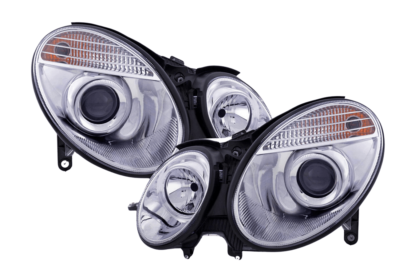Mercedes Benz E-Class (211) Chrome Headlight Set (2006-2008)